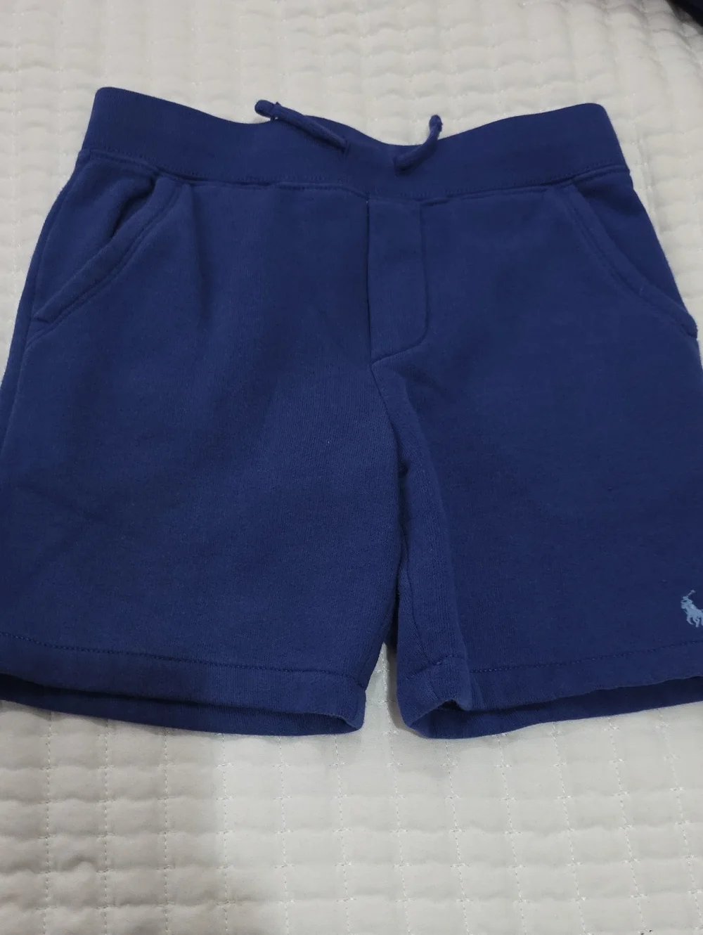 Ralph Lauren Kids Royal Blue Cotton Drawstring Shorts